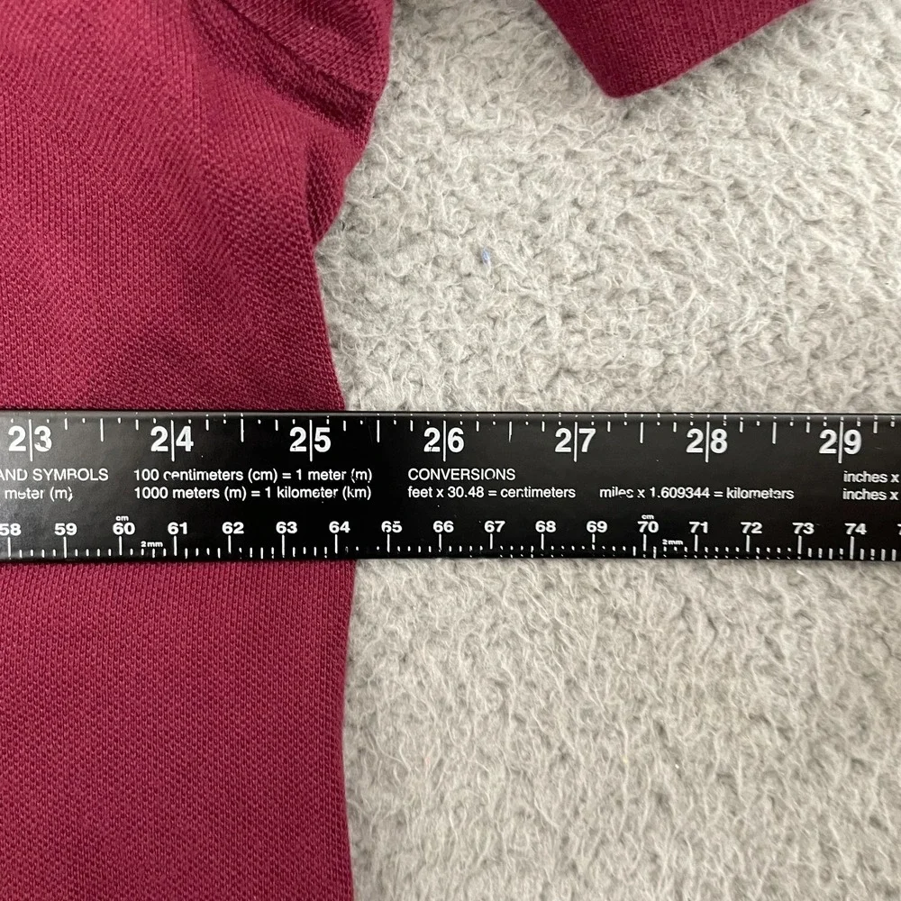 Vintage Polo Ralph Lauren Polo Men XLT Burgundy Preppy Cotton Short Sleeve